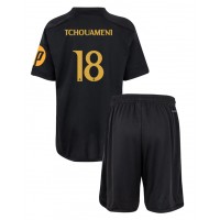 Real Madrid Aurelien Tchouameni #18 Tredje trøje Børn 2023-24 Kortærmet (+ Korte bukser)